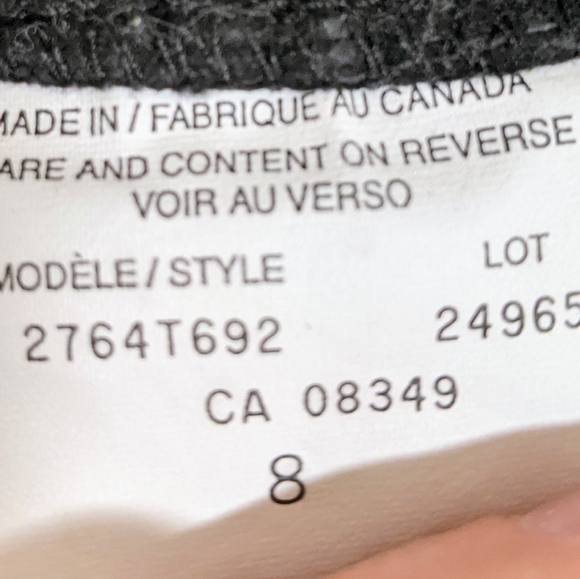 Women's Jones New York Sport Corduroy Style Black Pants - Size 8 - Picture 4 of 5